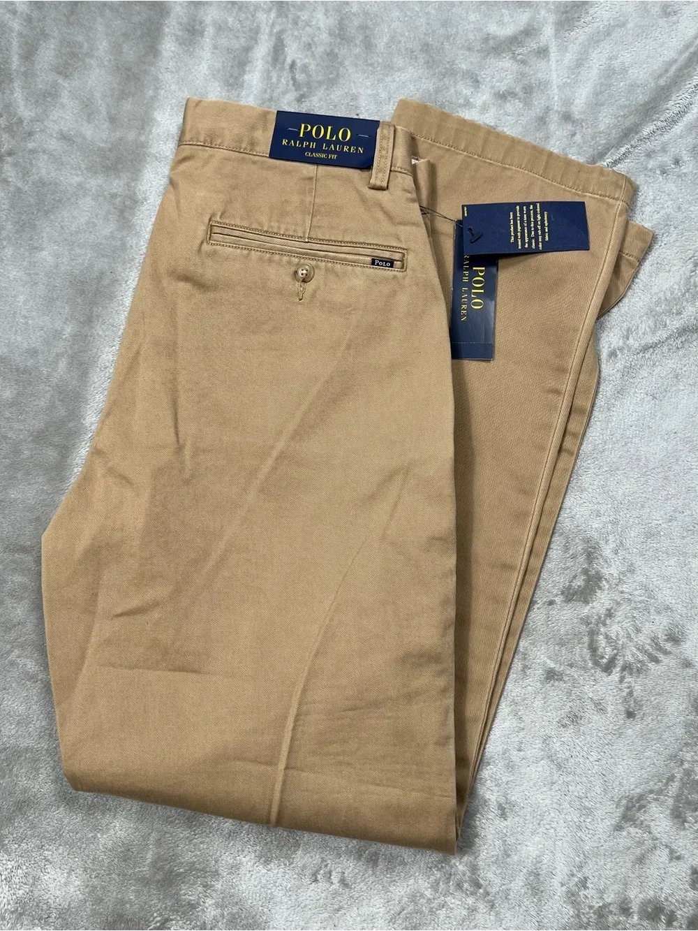 NWT Polo Ralph Lauren Chino Pants 28x30 Tan Classic Fit Preppy Cotton